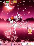 Download mobile theme animated love