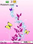 Download mobile theme pink butterfly