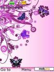 Download mobile theme purple butterfly