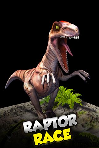 logo 3D Dino Raptor Rennen
