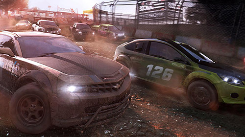 Dirt car racing: An offroad car chasing game captura de pantalla 1