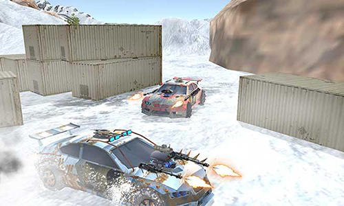 Snow buggy car death race 3D скриншот 1