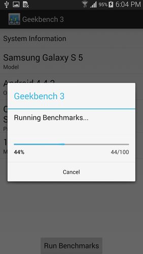 Aplicación de Android Geekbench 4
