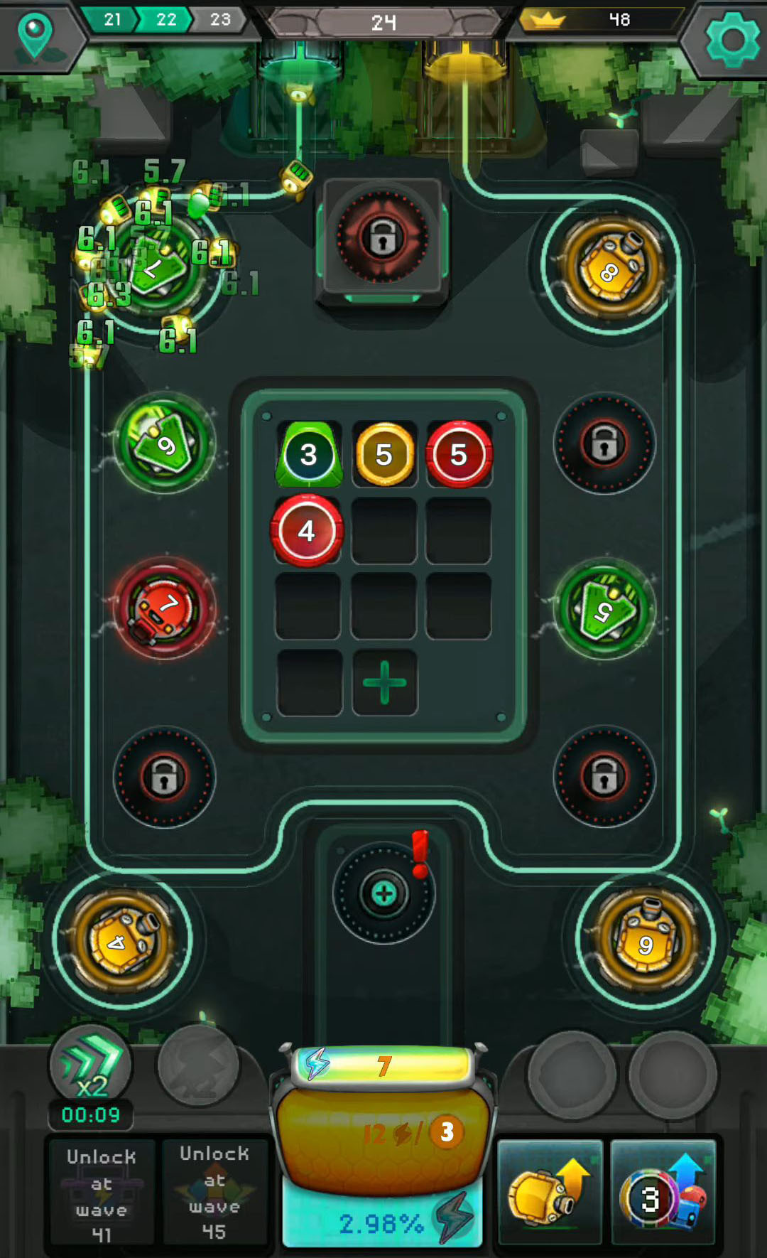 Cybershock : TD Idle & Merge for Android
