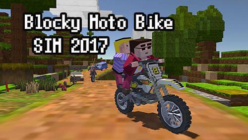 Blocky moto bike sim 2017 скриншот 1