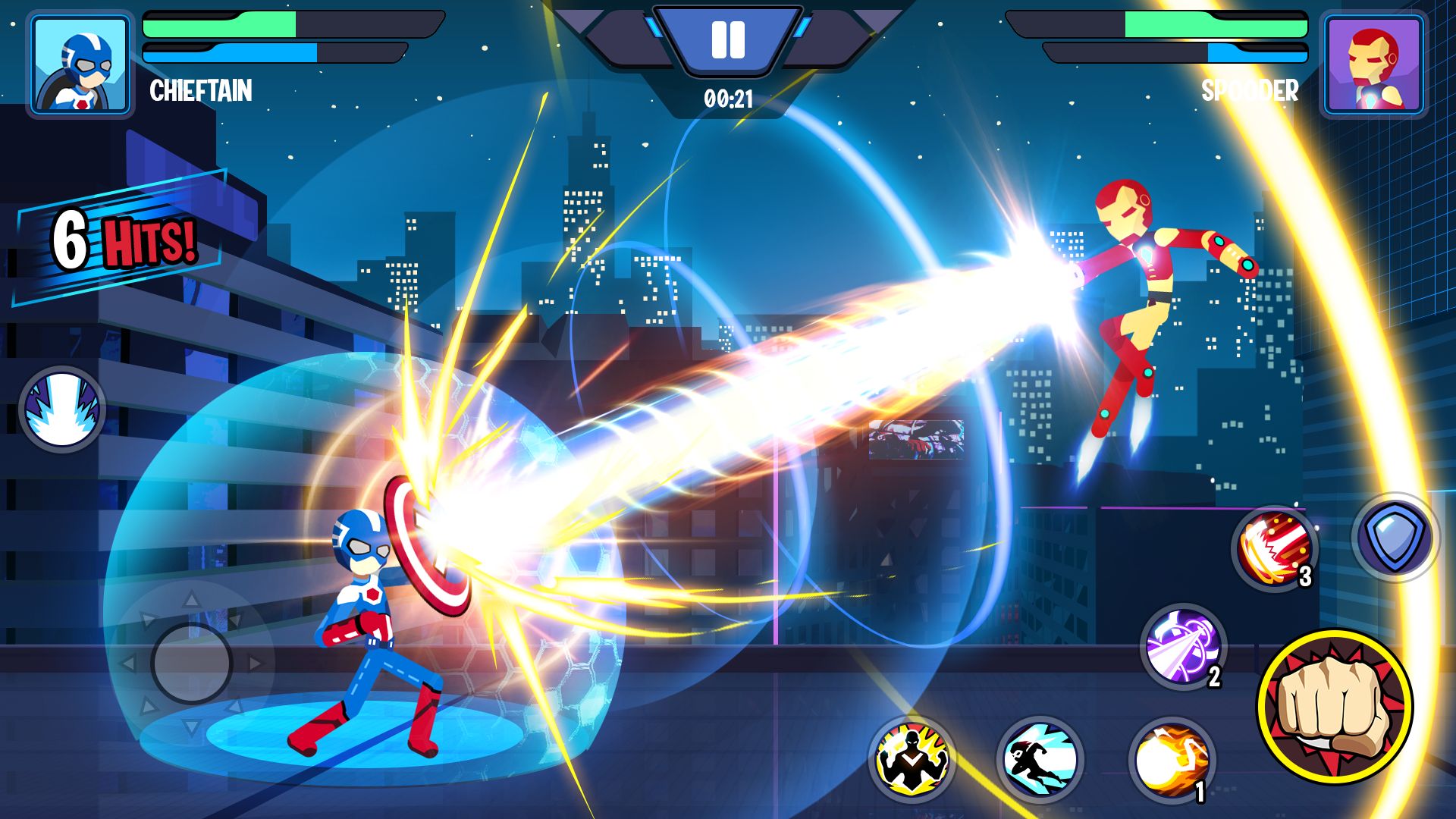 Stickman Superhero - Super Stick Heroes Fight скріншот 1