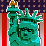 USA block craft exploration 3D icono