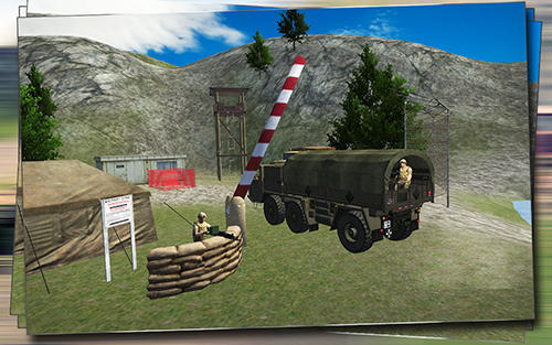 Army truck driver 3D captura de pantalla 1