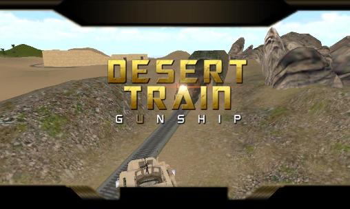 Desert train: Gunship. Battle bullet train 3D Symbol