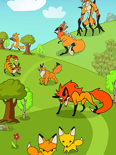 Angry fox evolution: Idle cute clicker tap game для Android
