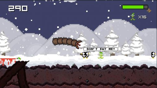 Super mega worm vs Santa: Saga captura de tela 1