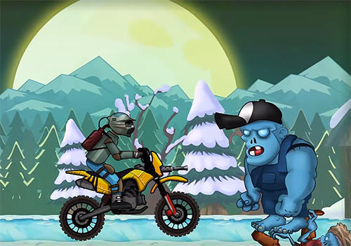 Zombie shooter motorcycle race для Android