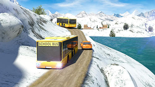 School bus: Up hill driving captura de pantalla 1