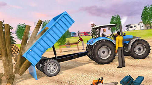 Drive tractor offroad cargo: Farming games скріншот 1
