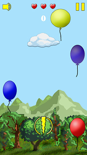 Nuvem vs. balões: Relâmpago para iPhone grátis