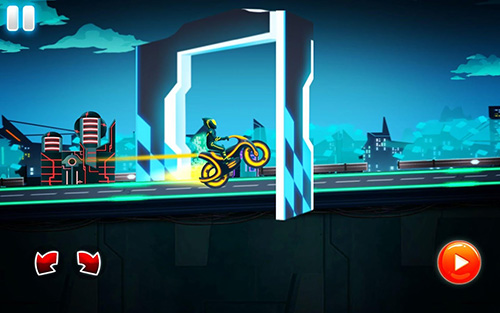 Bike race game: Traffic rider of neon city скриншот 1