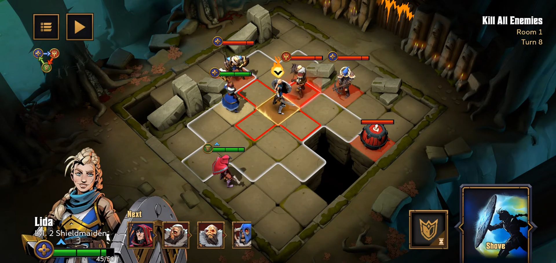 Grimguard Tactics: End of Legends captura de pantalla 1