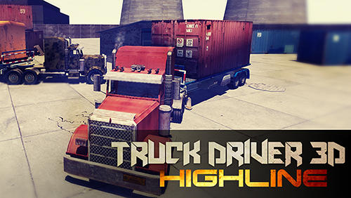 Truck driver 3D highline ícone