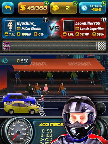 Drag racing simulator pour Android