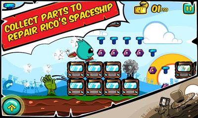 Running Rico Alien vs Zombies pour Android