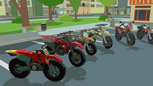 Moto rider 3D: Blocky city 17 captura de pantalla 1