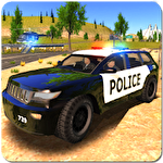 Crime city police car driver icono