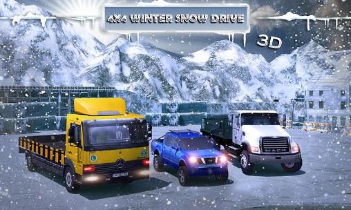 4x4 Winter snow drive 3D captura de pantalla 1