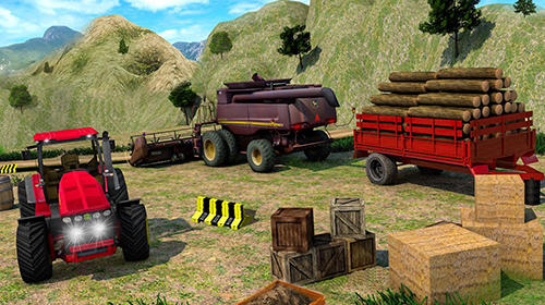Drive tractor offroad cargo: Farming games скриншот 1