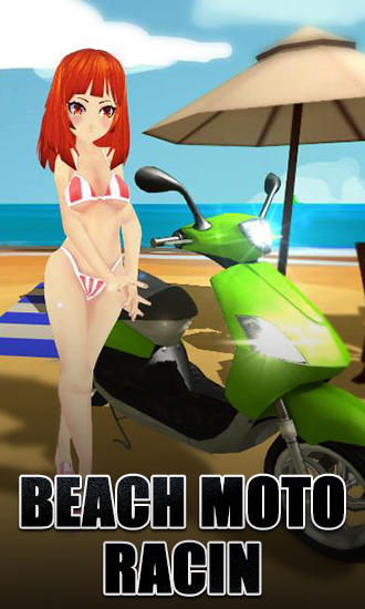 Beach moto racin icon