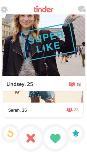What does blue star mean on tinder