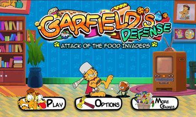 Garfields Defense Attack of the Food Invaders captura de tela 1