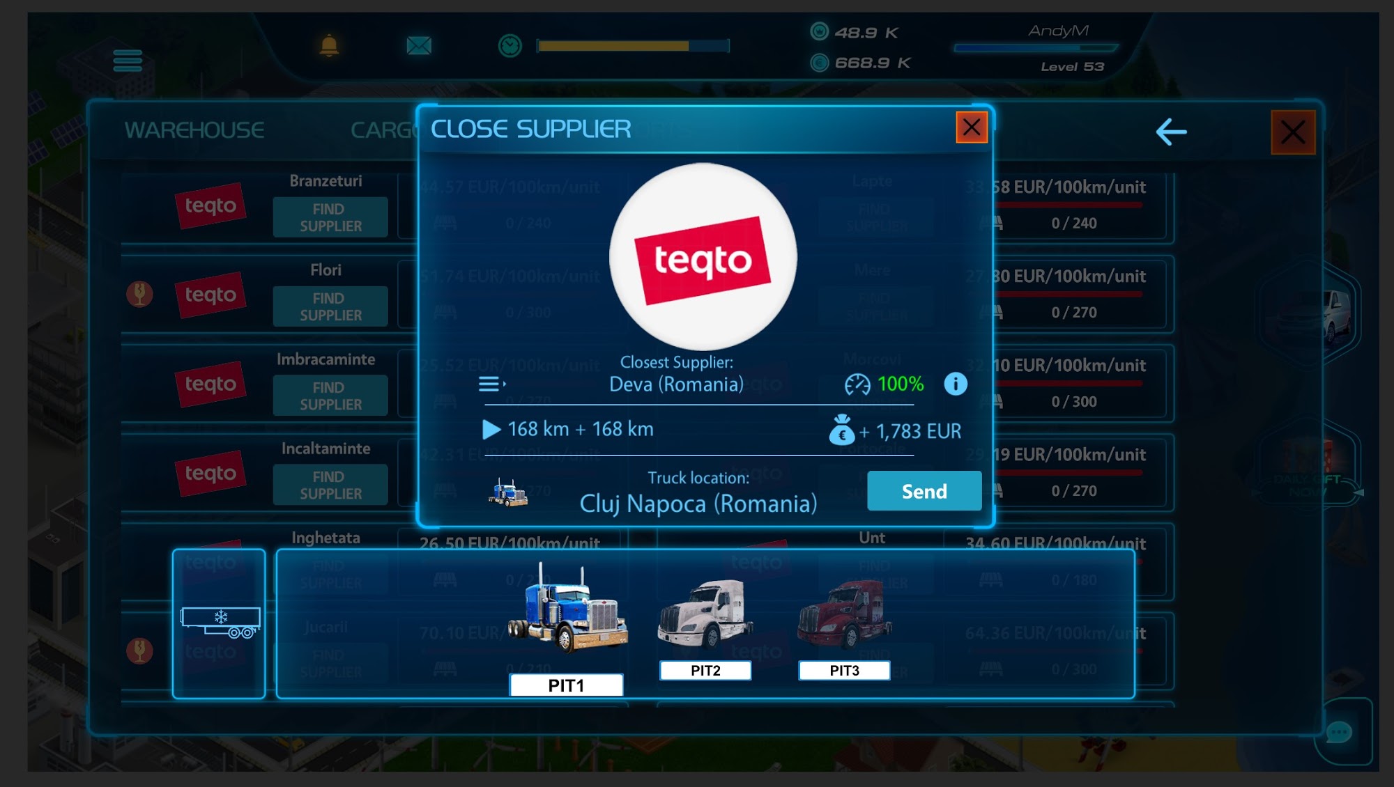 Virtual Truck Manager 2 Tycoon trucking company capture d'écran 1
