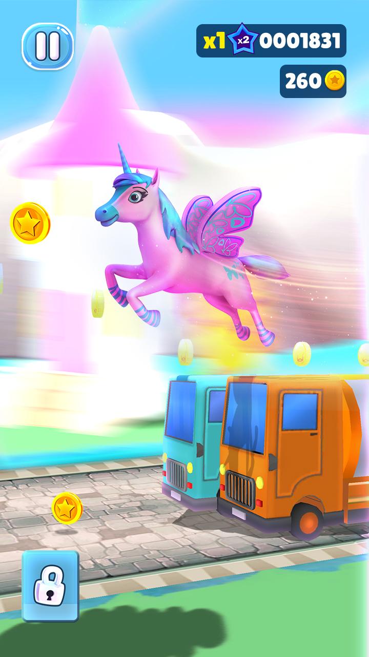 Magical Pony Run - Unicorn Runner captura de pantalla 1