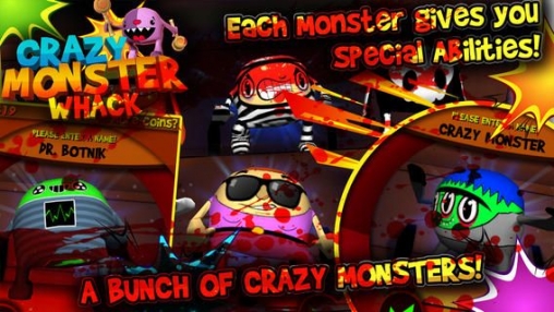 Crazy monster whack: Blood edition for iPhone