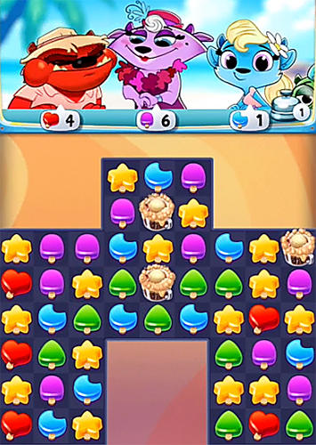 Tropical treats: Ice cream blast. Free match 3 screenshot 1