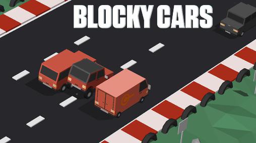 Blocky cars: Traffic rush icon