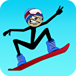 Stickman Snowboarder ícone