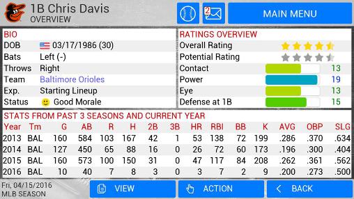 MLB manager 2016 screenshot 1