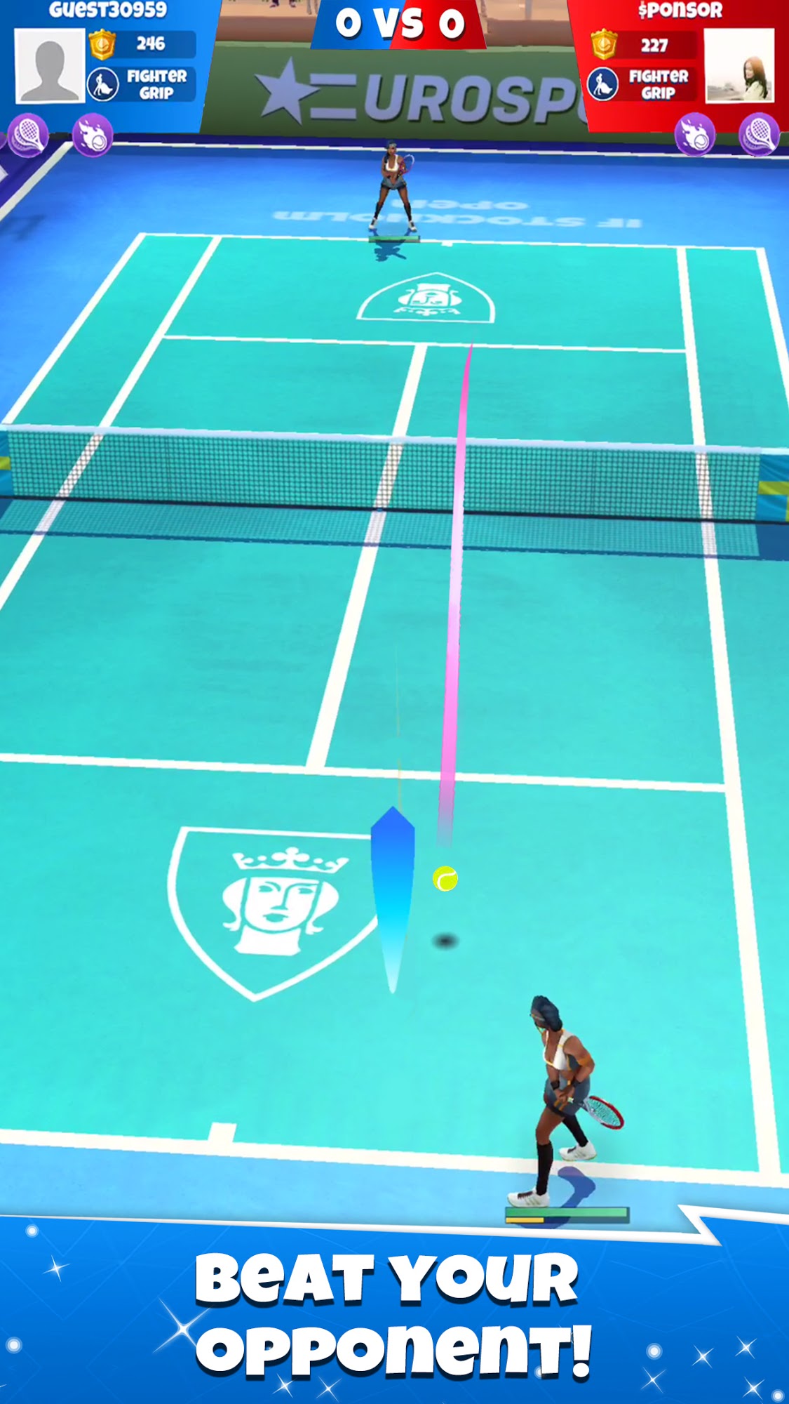 Tennis GO : World Tour 3D captura de tela 1