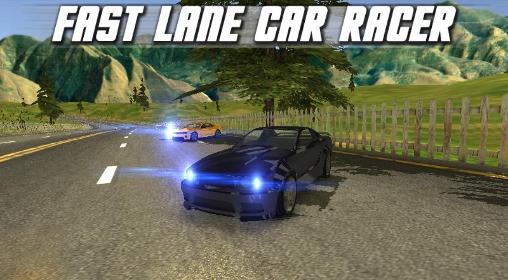 Fast lane car racer icon