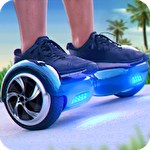 Hoverboard surfers 3D icono