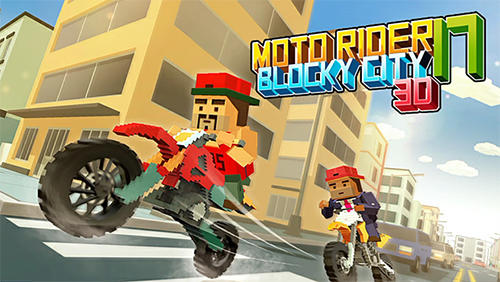 Moto rider 3D: Blocky city 17 capture d'écran 1