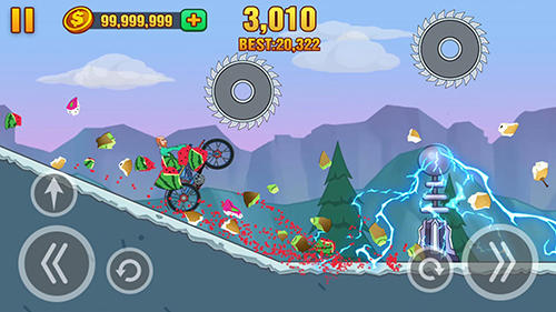 Hill dismount: Smash the fruits скріншот 1