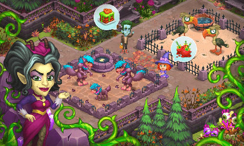 Monster farm: Happy Halloween game and ghost village captura de pantalla 1