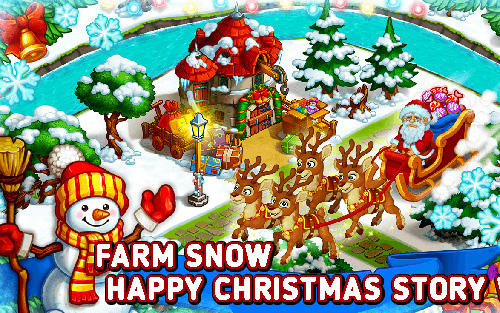 Farm snow: Happy Christmas story with toys and Santa captura de tela 1