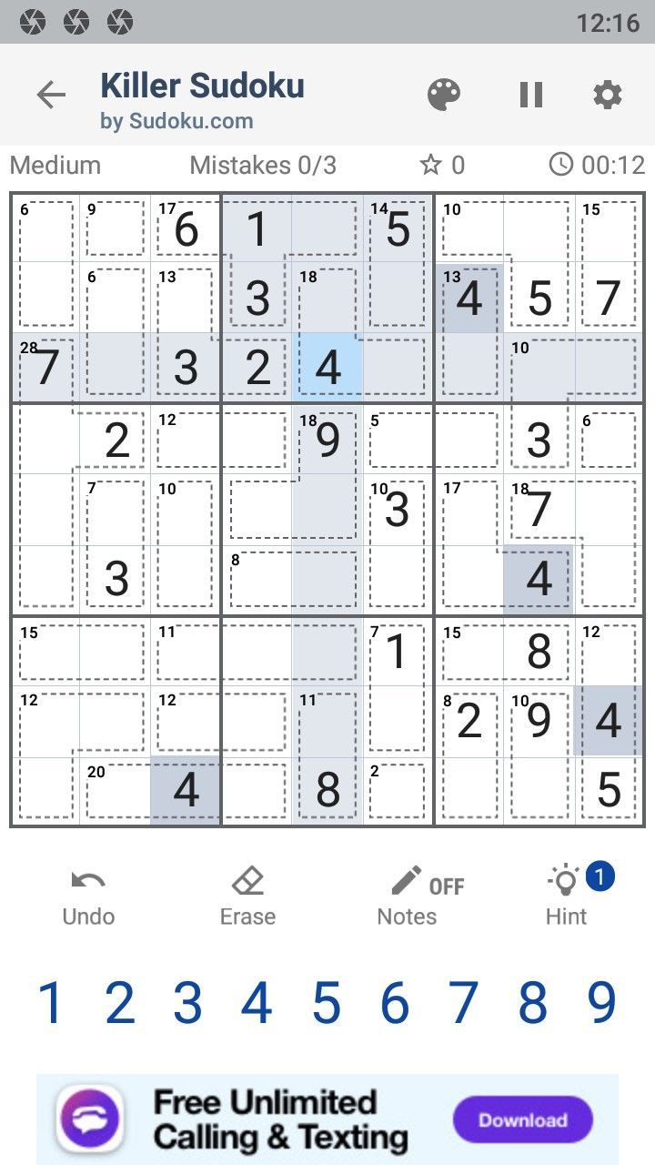 Killer Sudoku от Sudoku.com - Cудоку бесплатно - скачать на Андроид  бесплатно | mob.org