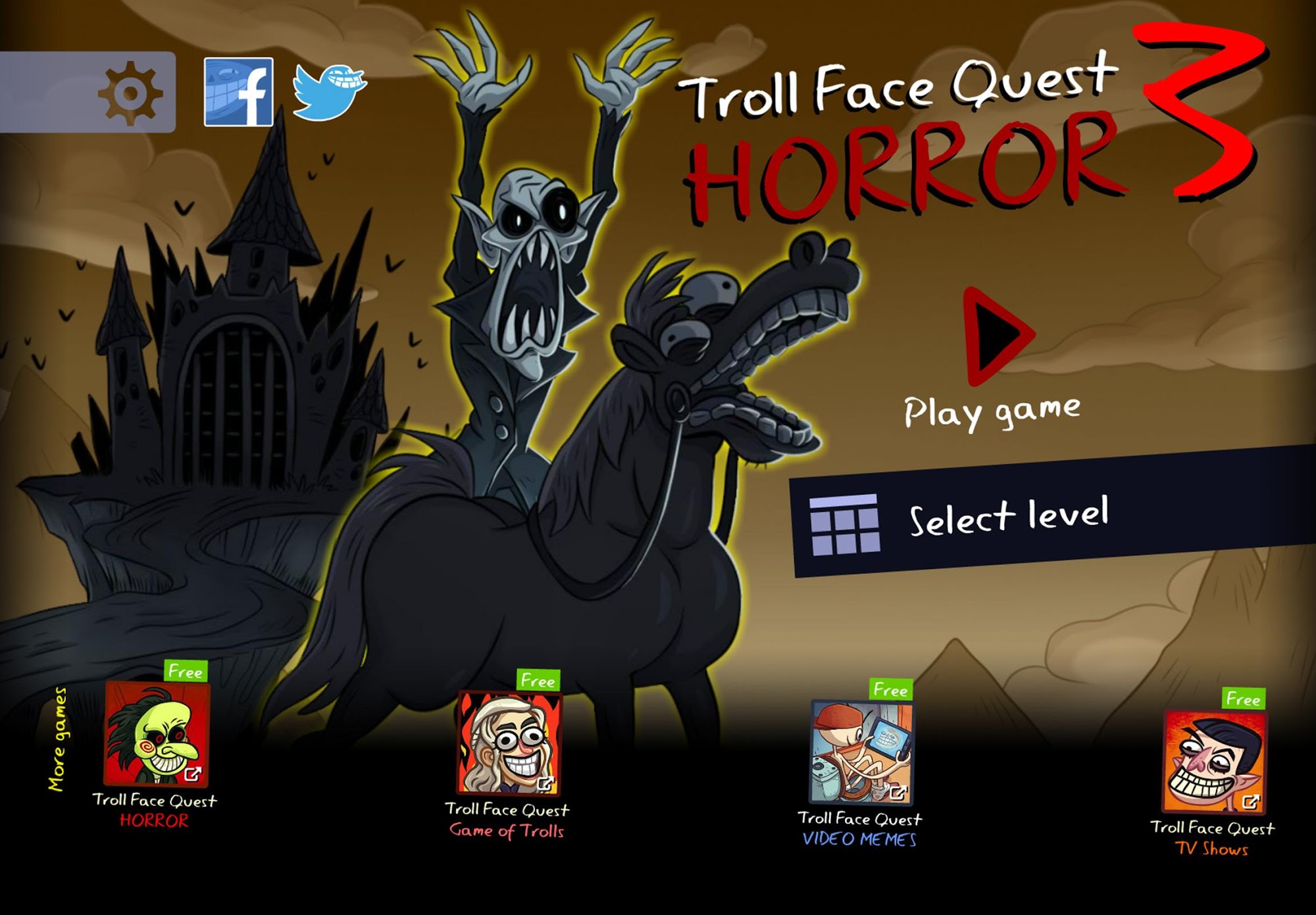 Troll Face Quest: Horror 3 captura de pantalla 1