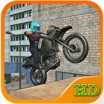 Motorbike stuntman icon