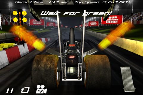Dragster mayhem for iOS devices