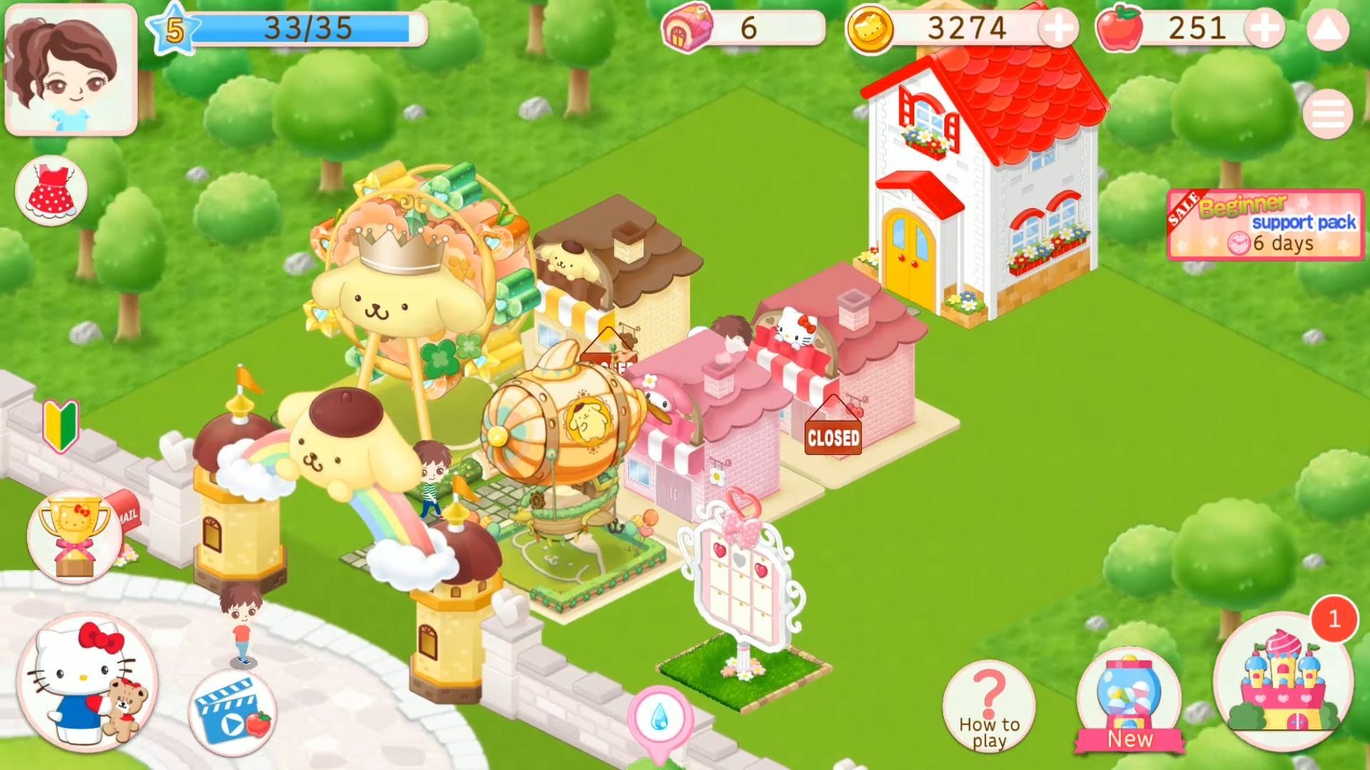 Hello Kitty World 2 Sanrio Kawaii Theme Park Game スクリーンショット1